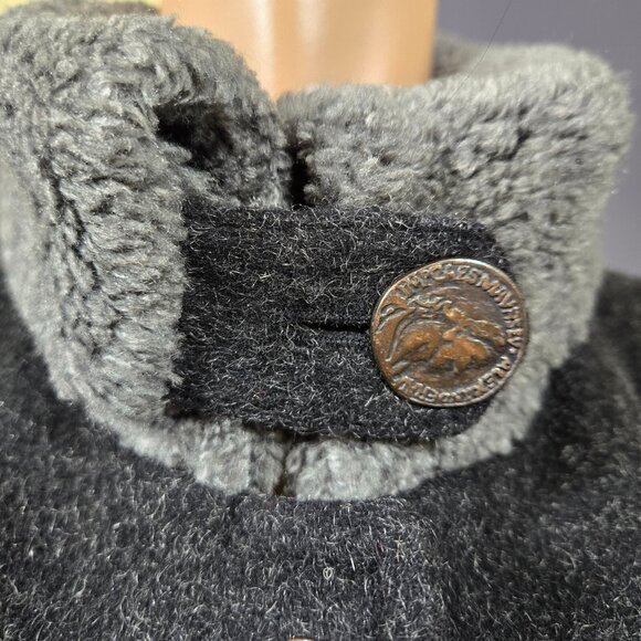 Vintage Steinbock Cape Coat Womens Gray Austrian Wool One Size cloak Poncho - Picture 2 of 9